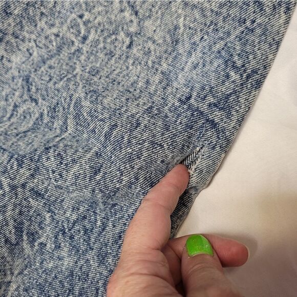 VINTAGE 80s acid wash baggy short ankle mom‎ jeans 12/14 - Picture 7 of 10